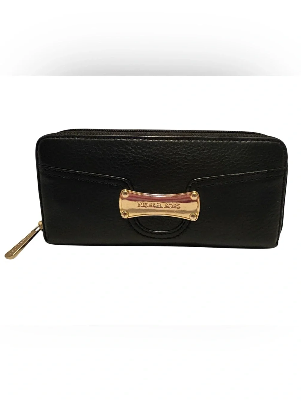 Michael Kors Saratoga Pebble Leather Zip Around Continental Wallet